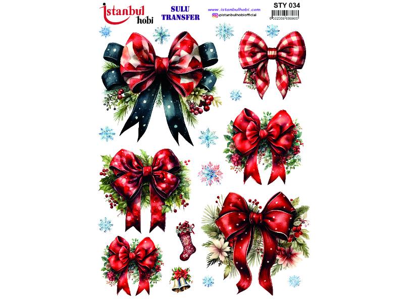 Yılbaşı Sulu Transfer Kağıdı 25x35cm STY-034