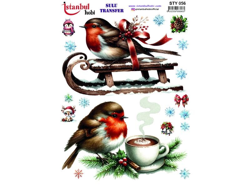 Yılbaşı Sulu Transfer Kağıdı 25x35cm STY-056