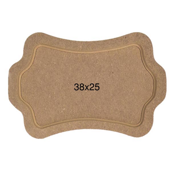 Ahşap Küçük 10 mm Yamuk Tepsi 38x25cm T720