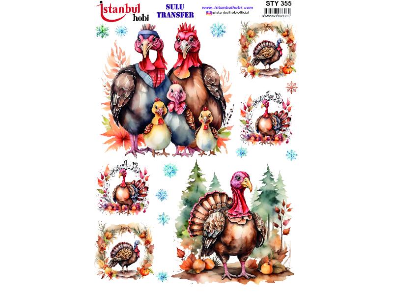 Yılbaşı Sulu Transfer Kağıdı 25x35cm STY-355