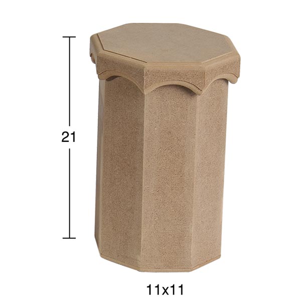 Ahşap Büyük Dilimli Saklama Kabı 11x11cm KU269