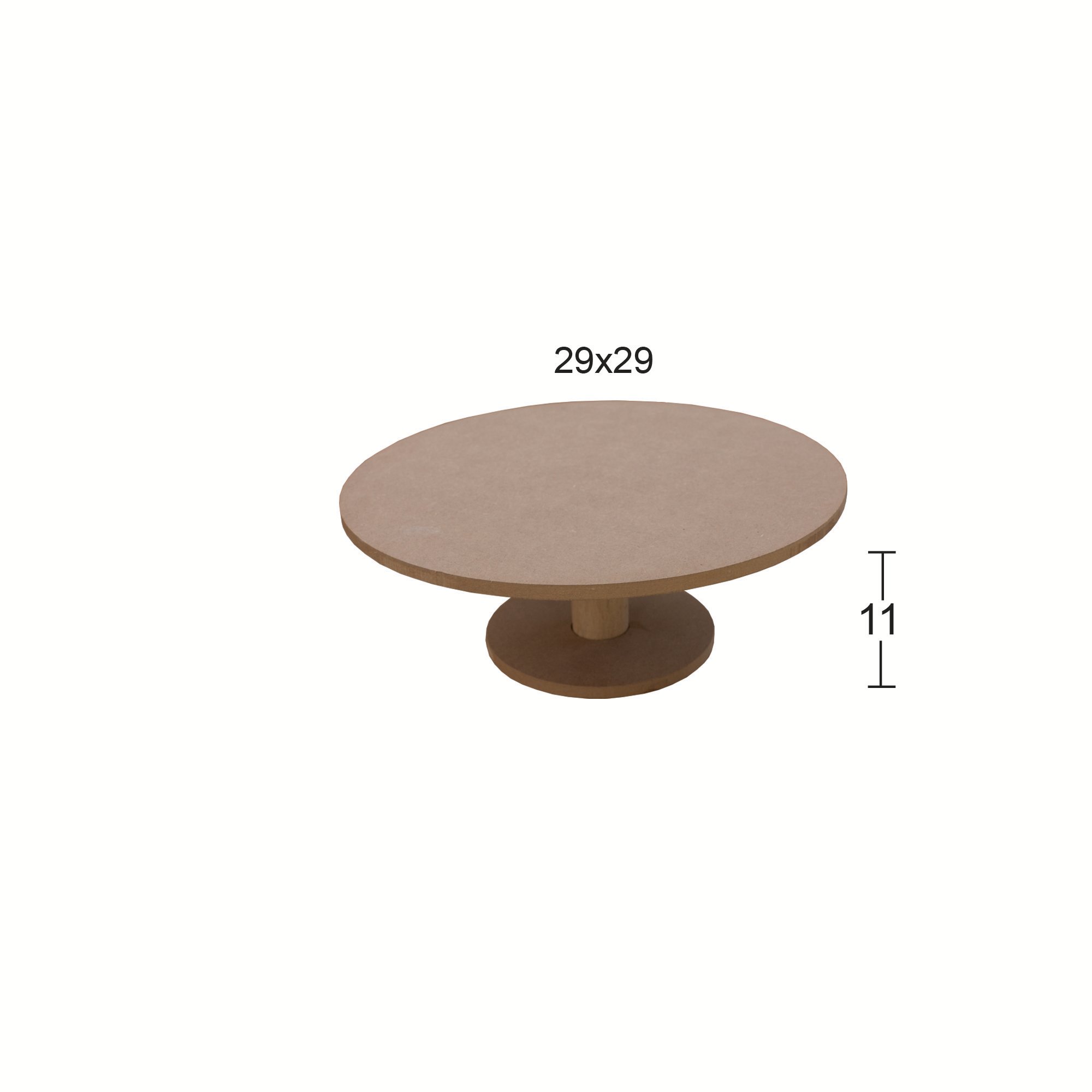 Ahşap Yuvarlak Servis Standı 11x29cm L175