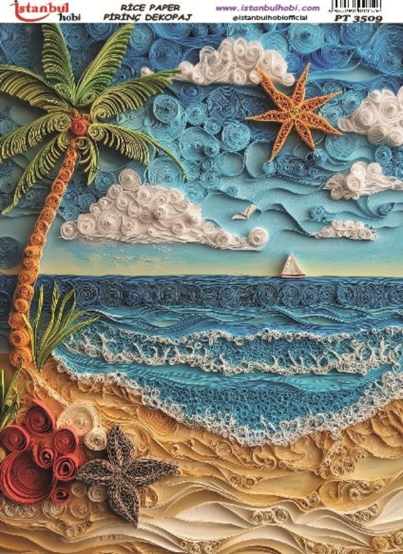 Pirinç Dekopaj Kağıdı 30x42cm PT-3509