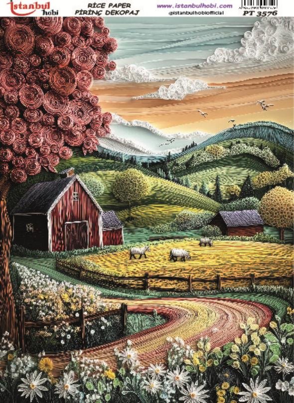 Pirinç Dekopaj Kağıdı 30x42cm PT-3576