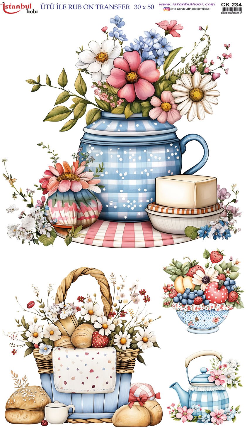 Ütü İle Rub On Transfer 30x50cm CK234
