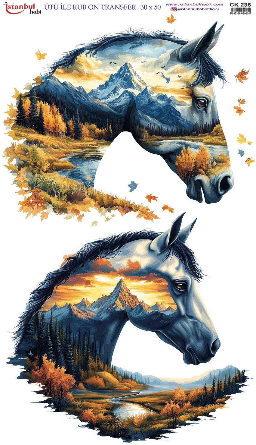 Ütü İle Rub On Transfer 30x50cm CK236
