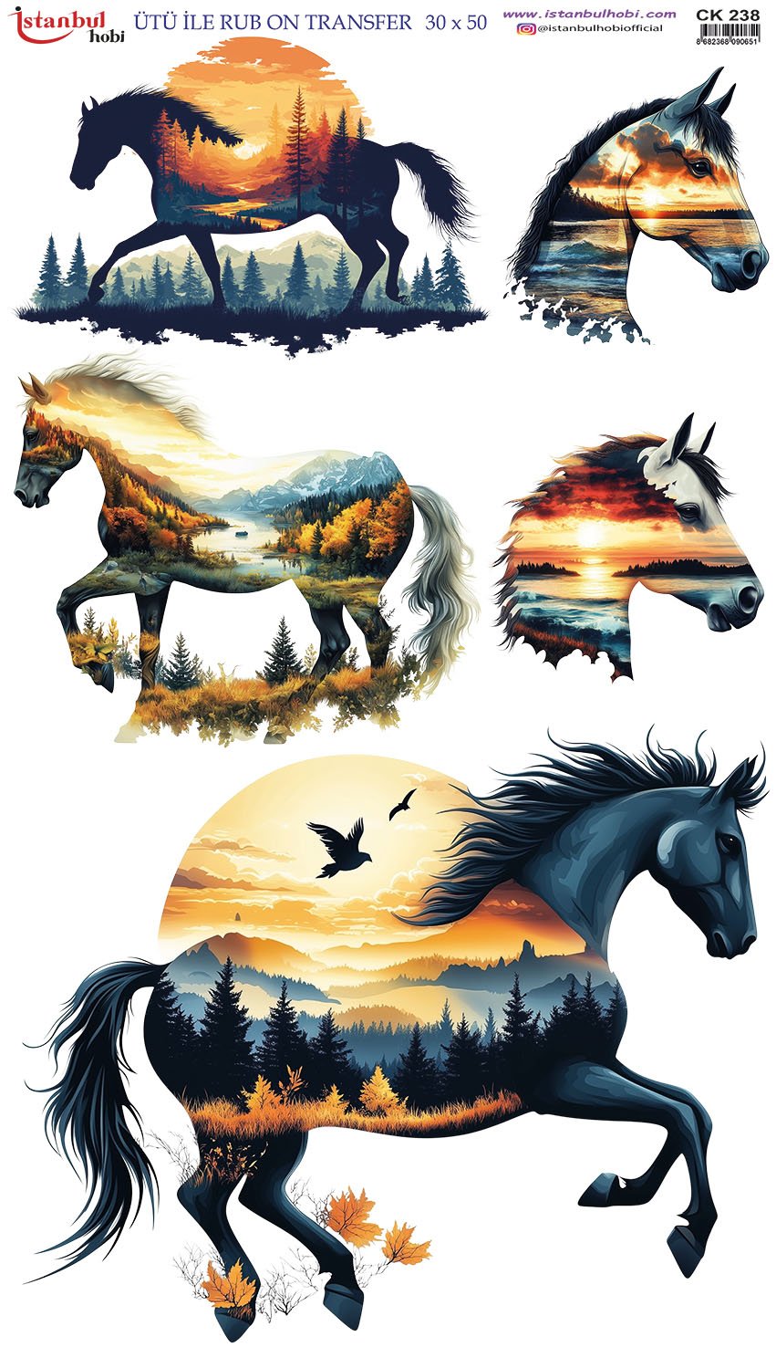 Ütü İle Rub On Transfer 30x50cm CK238