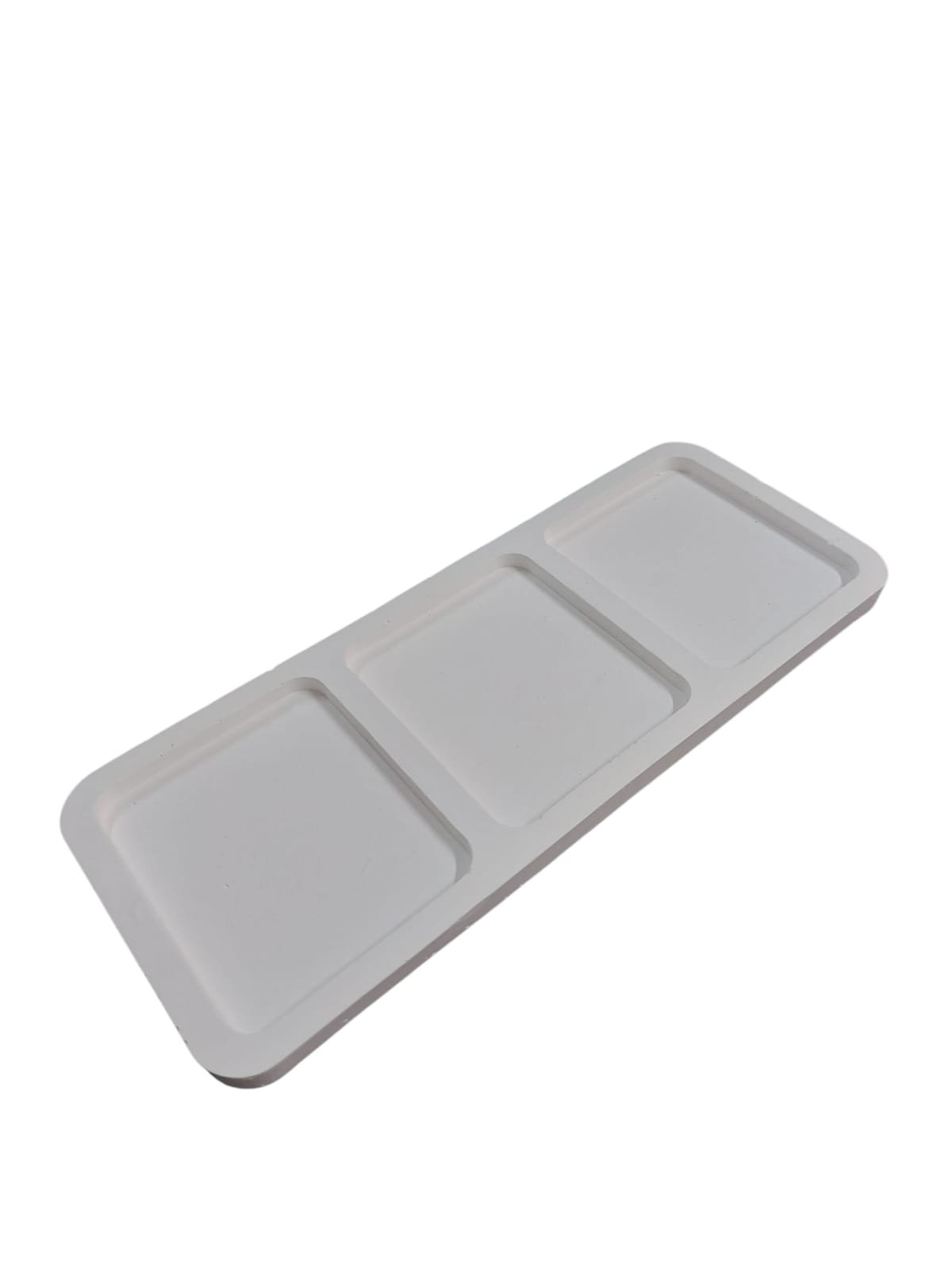 Üç Bölmeli Dikdörtgen Tabak 25x10cm