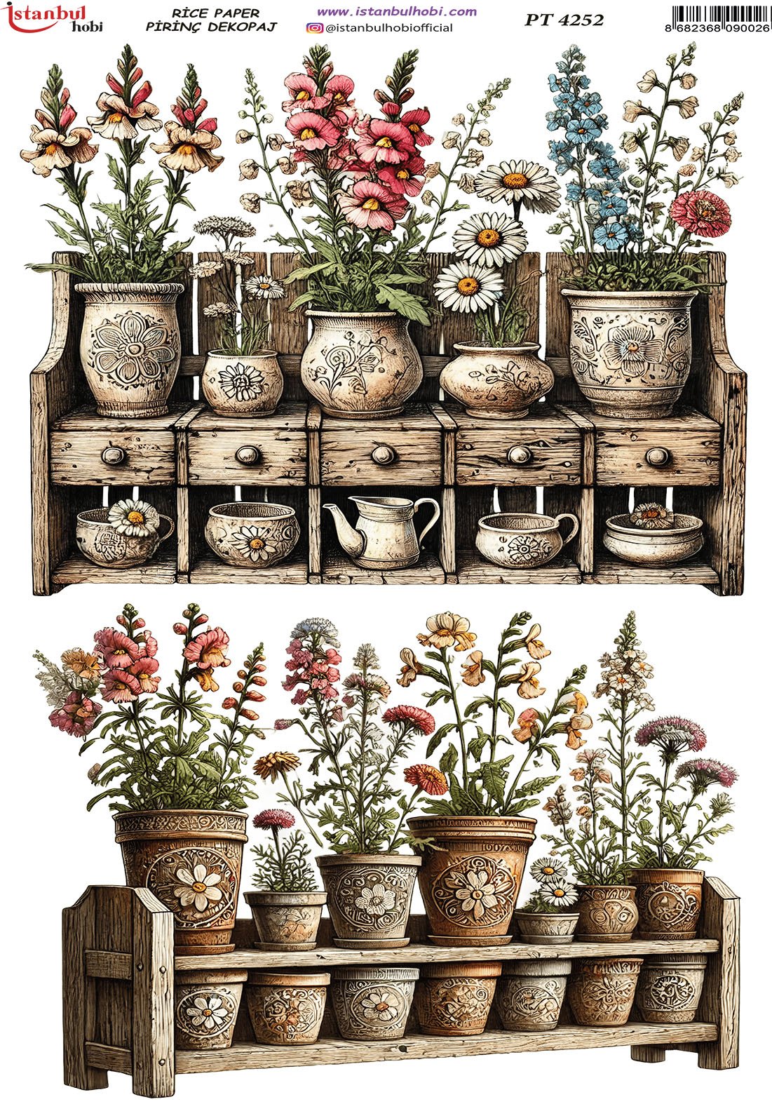 Pirinç Dekopaj Kağıdı 30x42cm PT-4252
