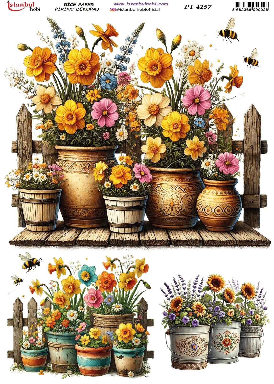 Pirinç Dekopaj Kağıdı 30x42cm PT-4257