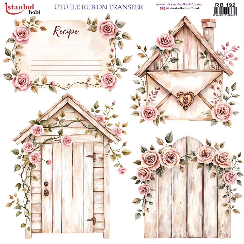 Ütü İle Rub On Transfer 30x30cm RB192