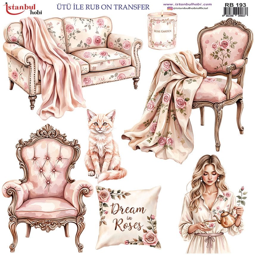 Ütü İle Rub On Transfer 30x30cm RB193