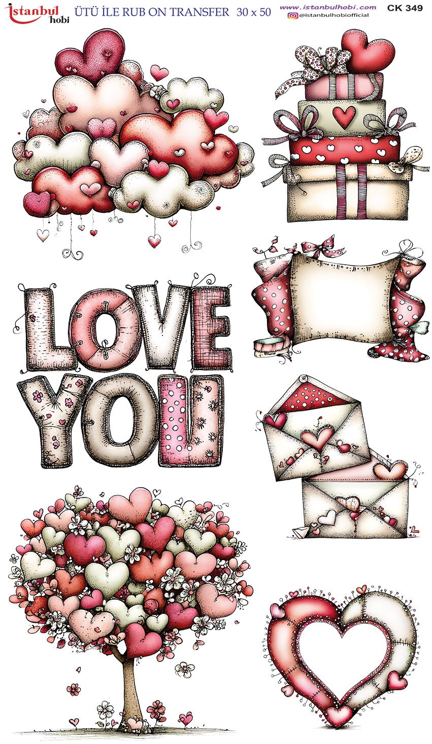 Ütü İle Rub On Transfer 30x50cm CK349
