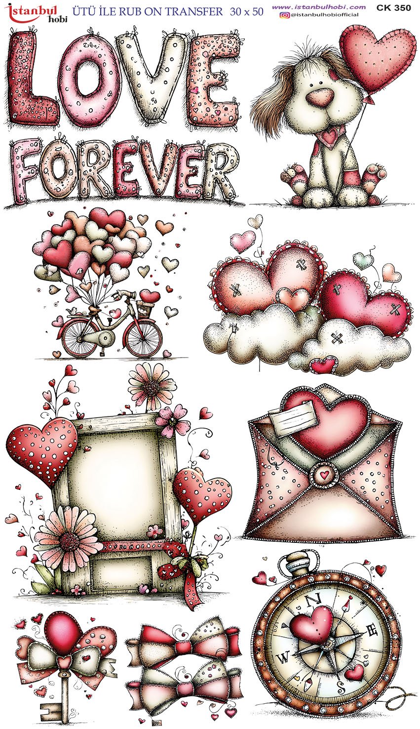 Ütü İle Rub On Transfer 30x50cm CK350