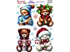 Yılbaşı Sulu Transfer Kağıdı 25x35cm STY-007