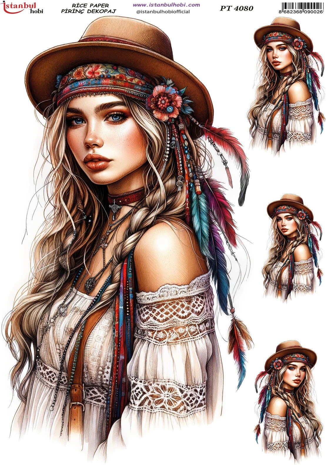 Pirinç Dekopaj Kağıdı 30x42cm PT-4080