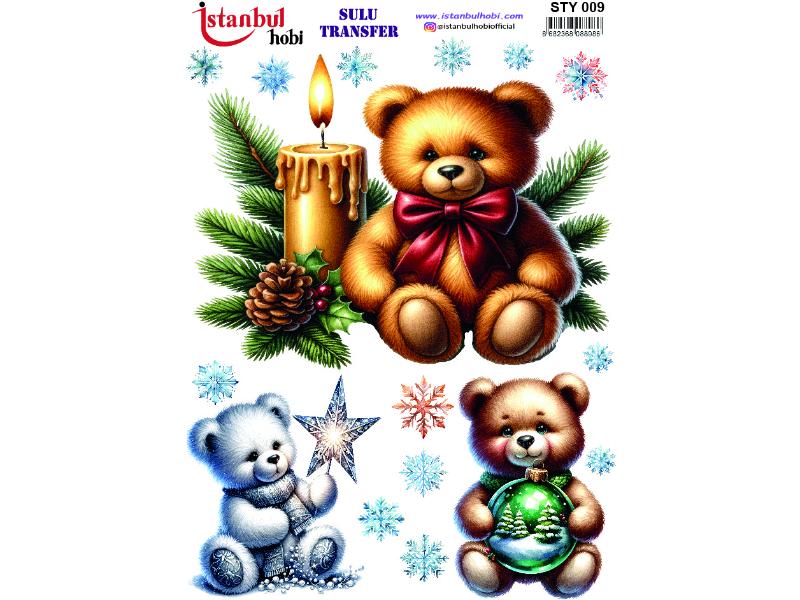 Yılbaşı Sulu Transfer Kağıdı 25x35cm STY-009