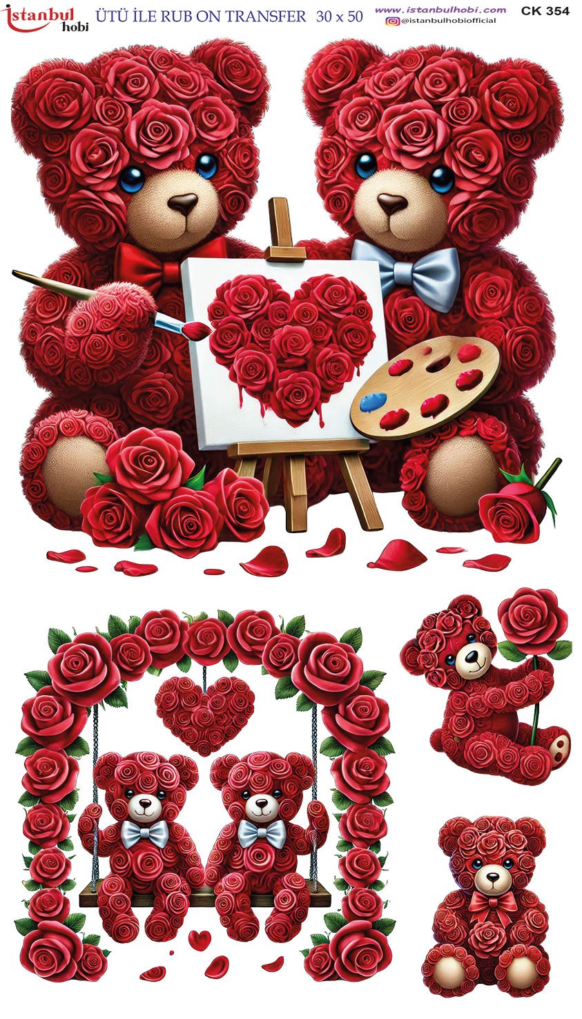 Ütü İle Rub On Transfer 30x50cm CK354