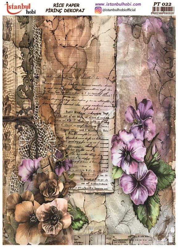 Pirinç Dekopaj Kağıdı 30x42cm PT-022