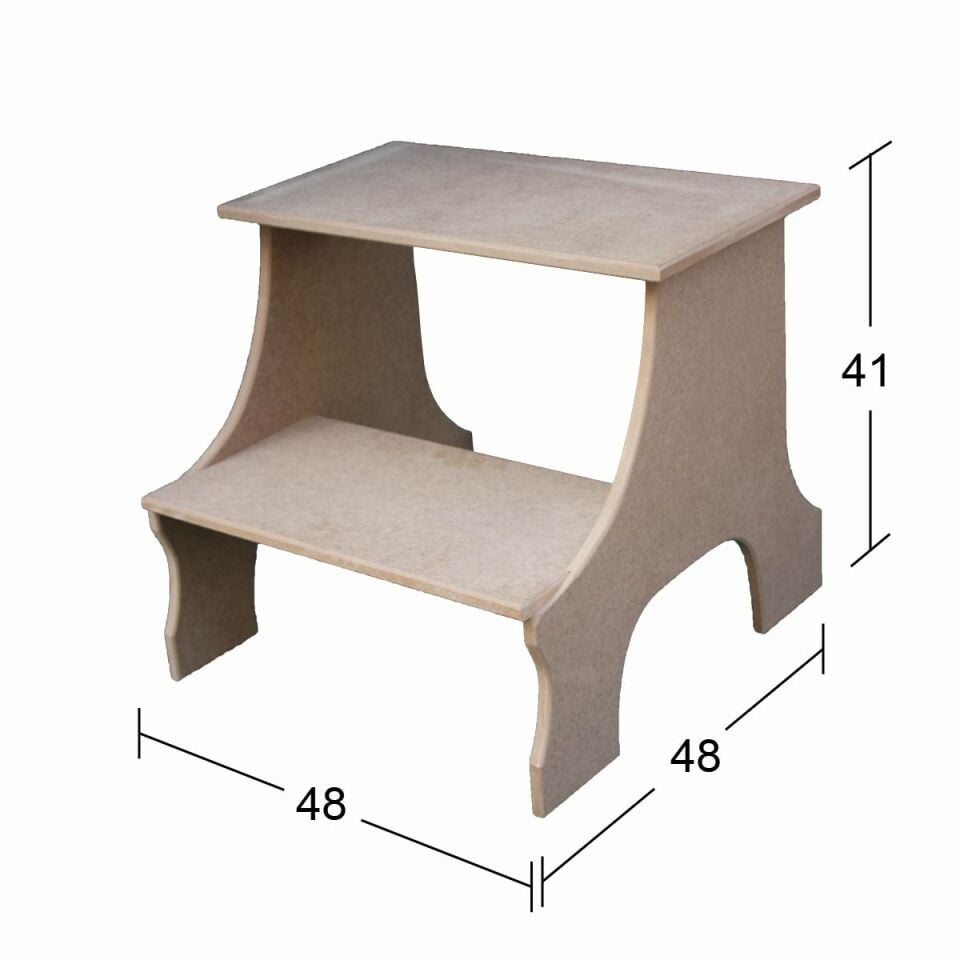 Ahşap Basamak 48x48x41cm SP563
