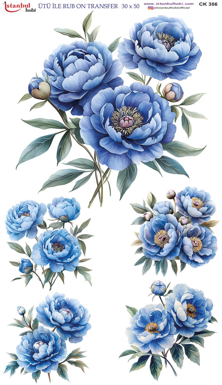 Ütü İle Rub On Transfer 30x50cm CK356