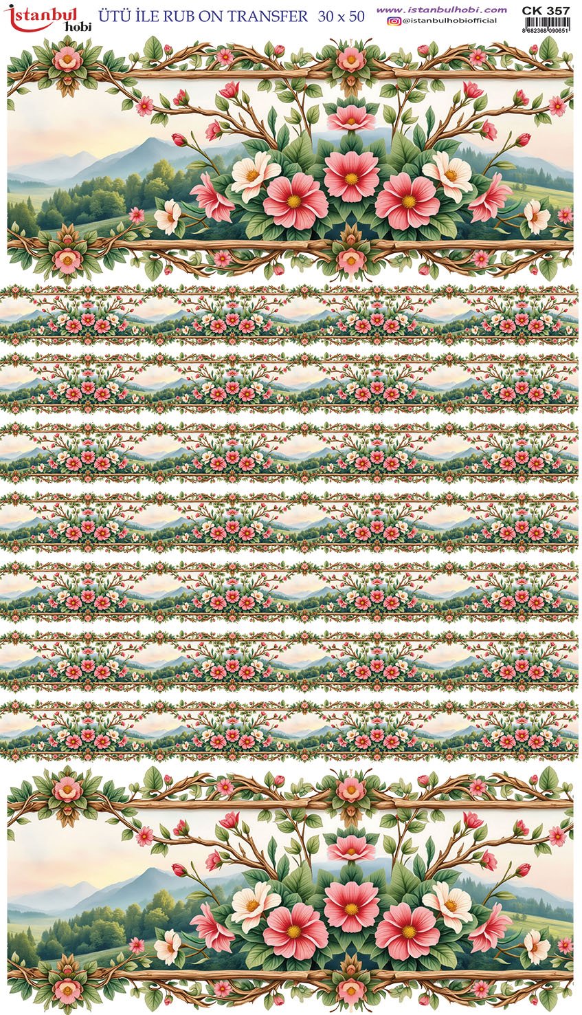 Ütü İle Rub On Transfer 30x50cm CK357