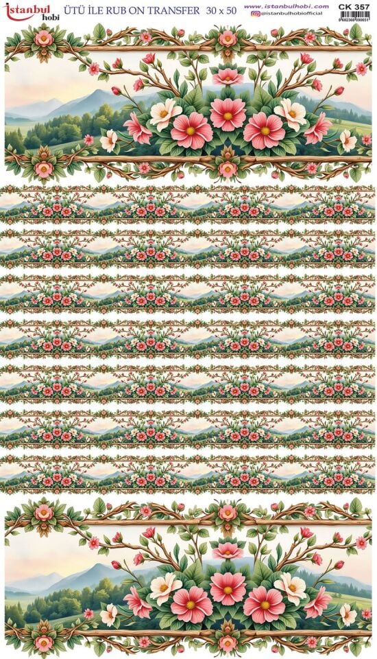 Ütü İle Rub On Transfer 30x50cm CK357
