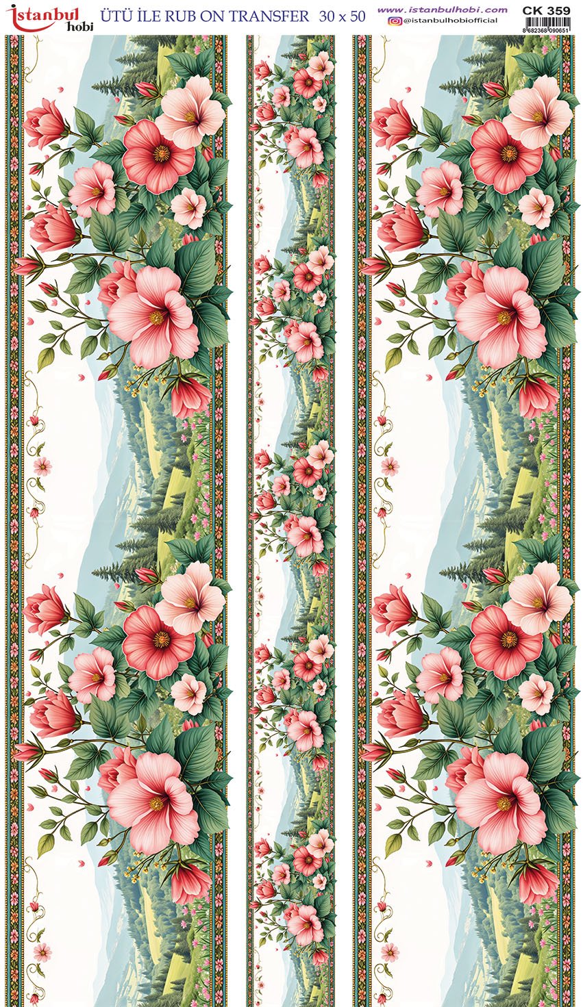 Ütü İle Rub On Transfer 30x50cm CK359