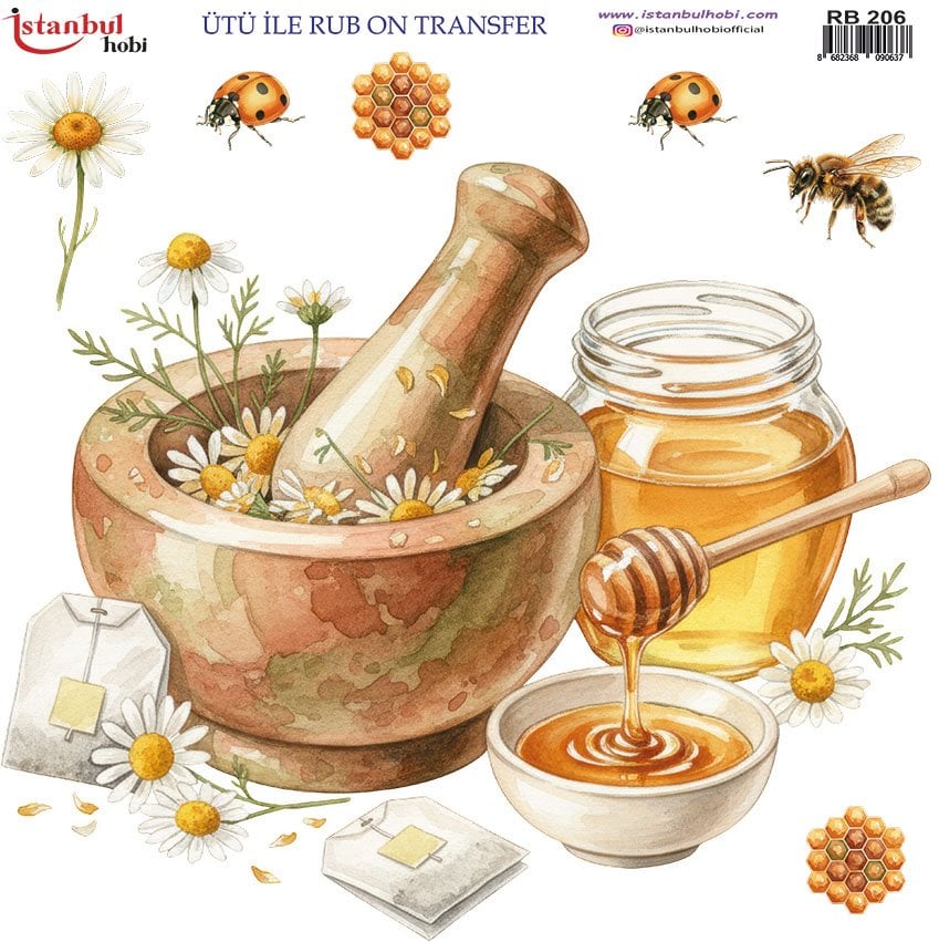 Ütü İle Rub On Transfer 30x30cm RB206