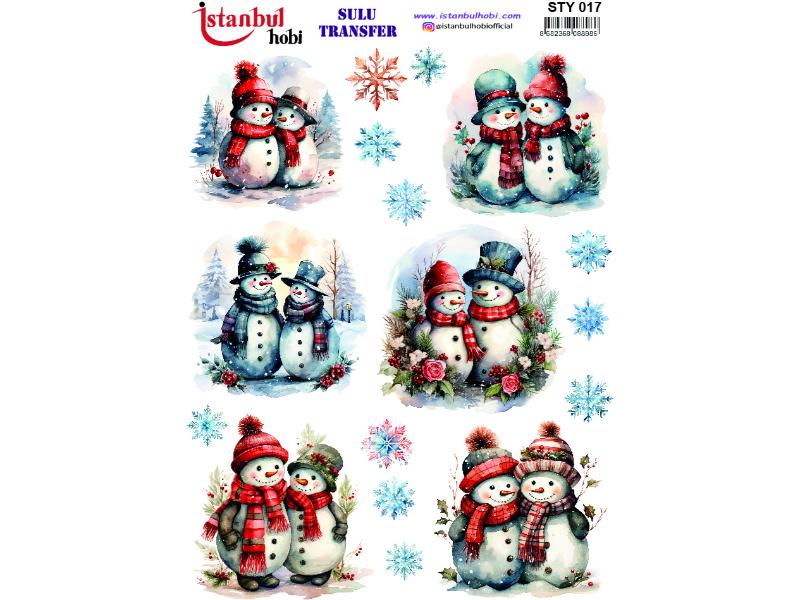 Yılbaşı Sulu Transfer Kağıdı 25x35cm STY-017