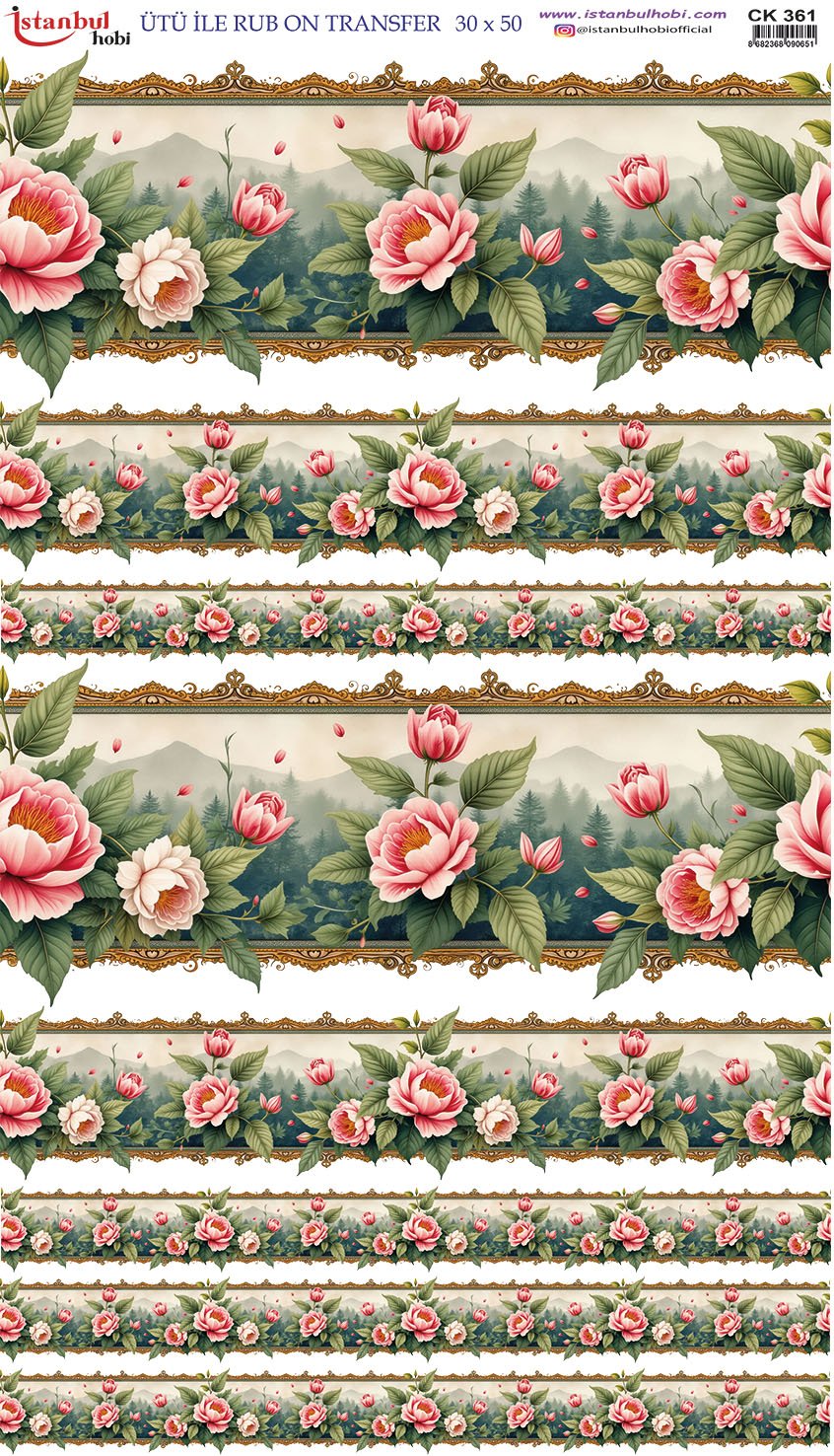 Ütü İle Rub On Transfer 30x50cm CK361