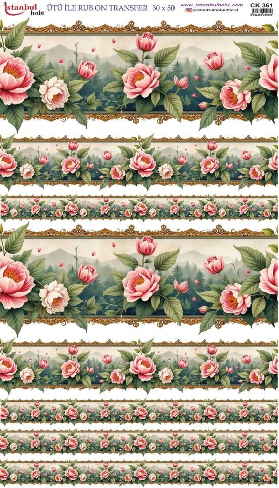 Ütü İle Rub On Transfer 30x50cm CK361