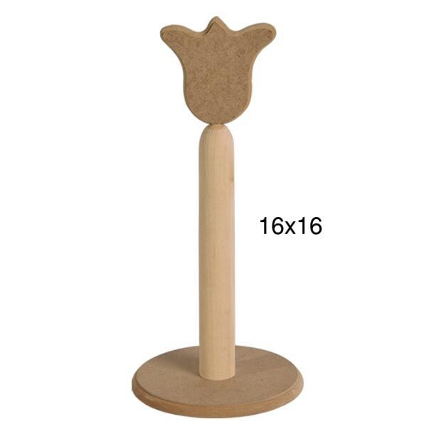 Ahşap Lale Dik Havluluk 16cm F750