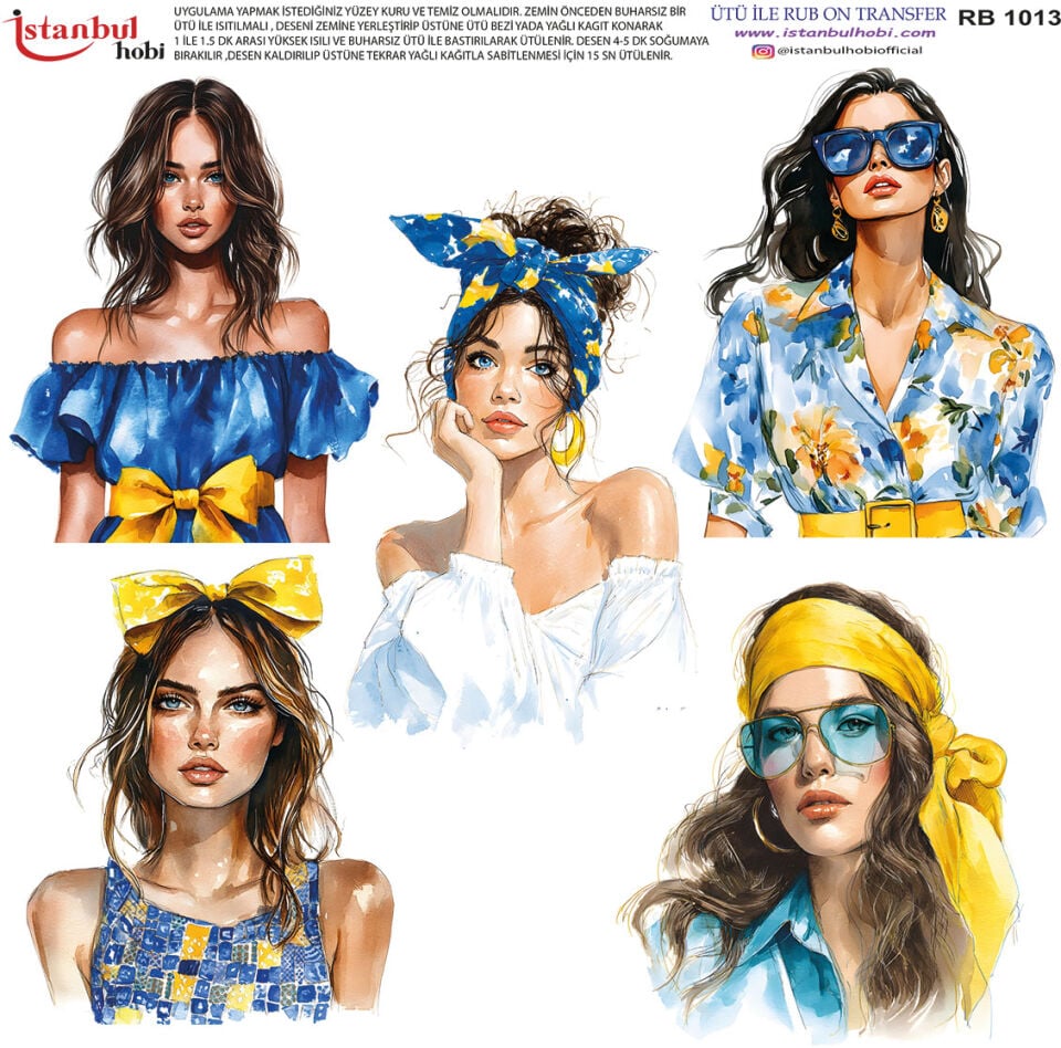 Ütü İle Rub On Transfer 30x30cm RB1013