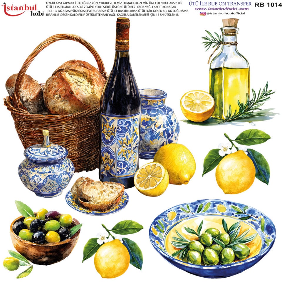 Ütü İle Rub On Transfer 30x30cm RB1014