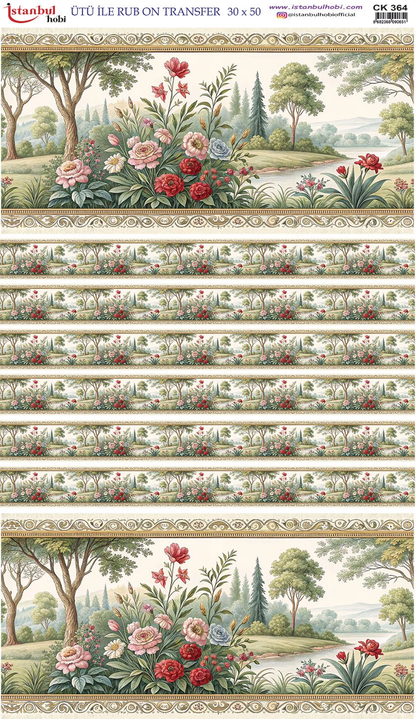 Ütü İle Rub On Transfer 30x50cm CK364