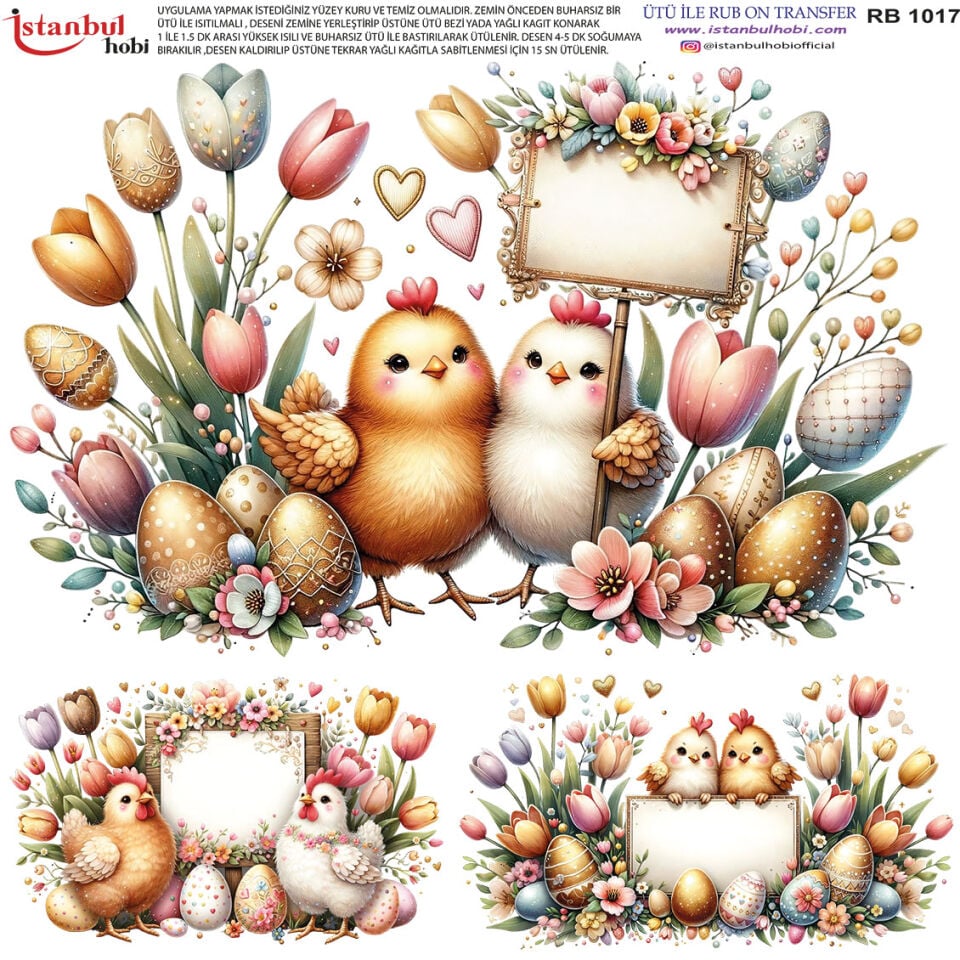 Ütü İle Rub On Transfer 30x30cm RB1017