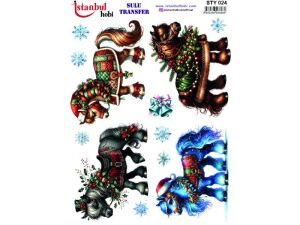 Yılbaşı Sulu Transfer Kağıdı 25x35cm STY-024