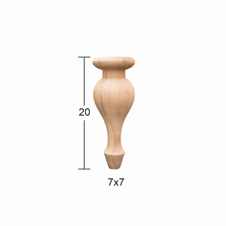 Ahşap Mobilya Ayağı 20cm Gürgen Ağacı FT01