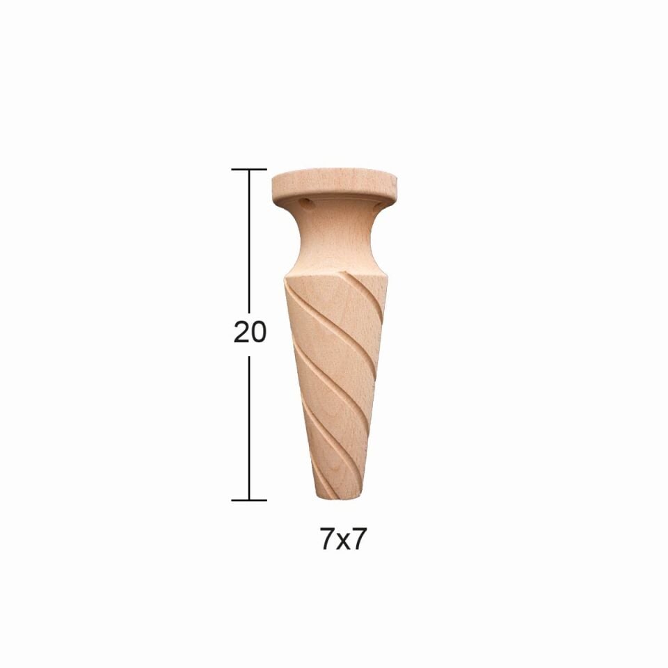 Ahşap Mobilya Ayağı 20cm Gürgen Ağacı FT02