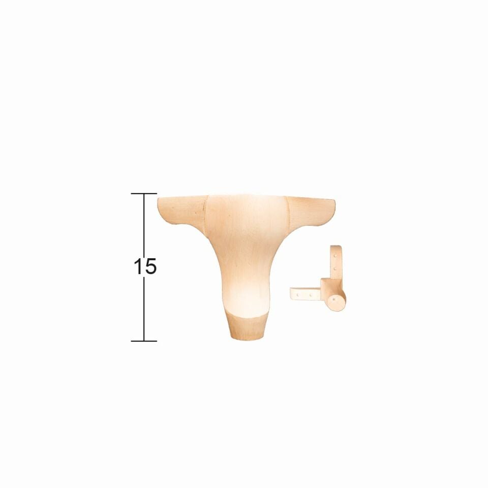 Ahşap Mobilya Ayağı 15cm Gürgen Ağacı FT03