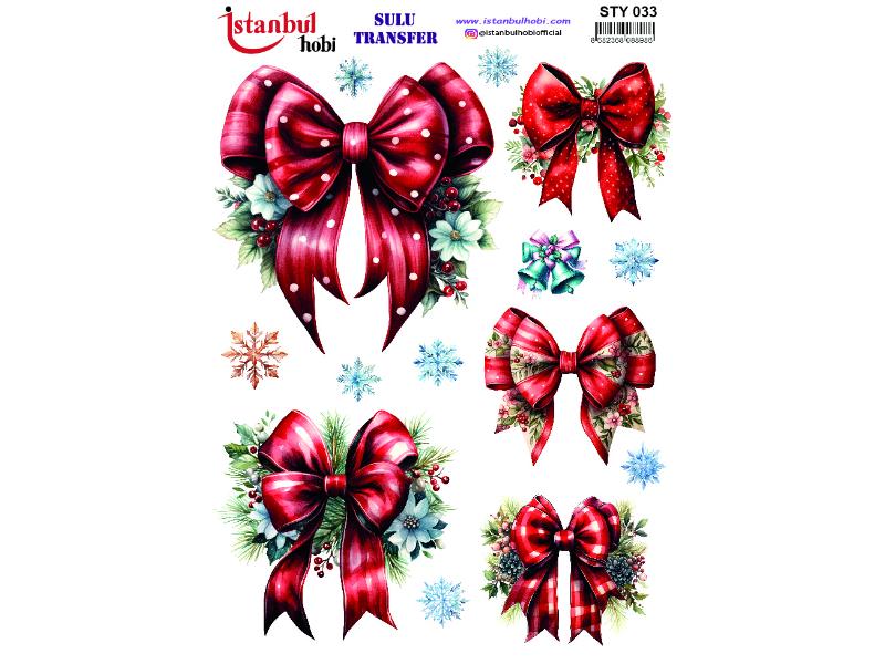 Yılbaşı Sulu Transfer Kağıdı 25x35cm STY-033