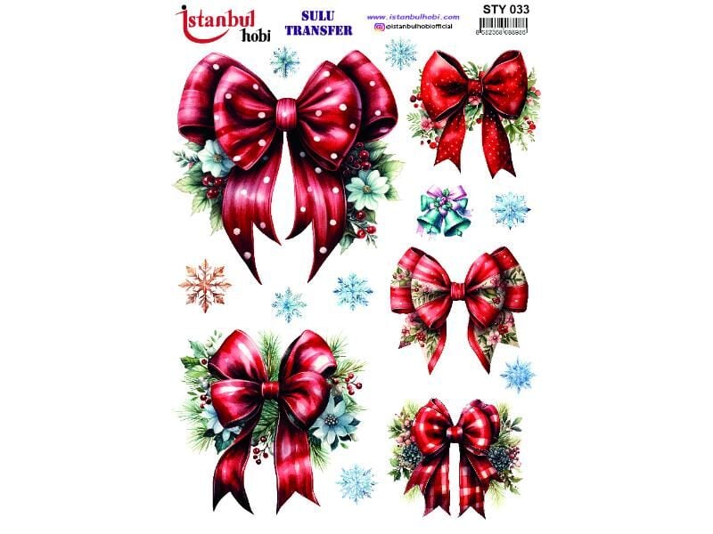 Yılbaşı Sulu Transfer Kağıdı 25x35cm STY-033