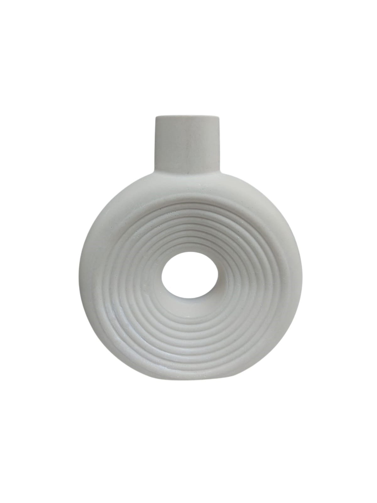 Büyük Yuvarlak Çizgili Vazo 18x16cm