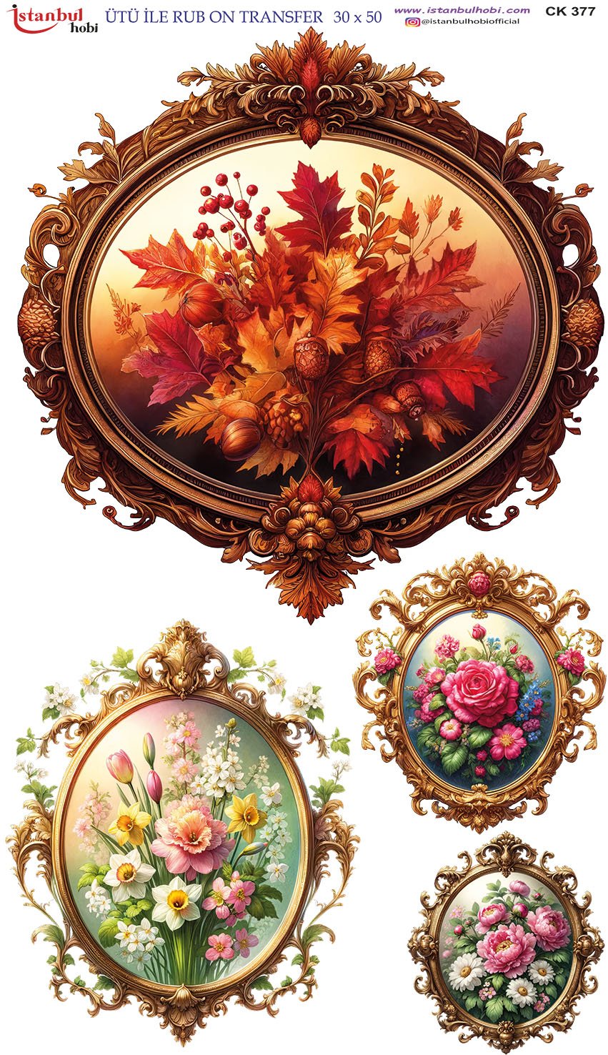 Ütü İle Rub On Transfer 30x50cm CK377