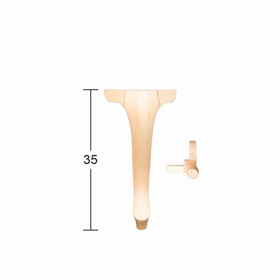 Ahşap Mobilya Ayağı 35cm Gürgen Ağacı FT05