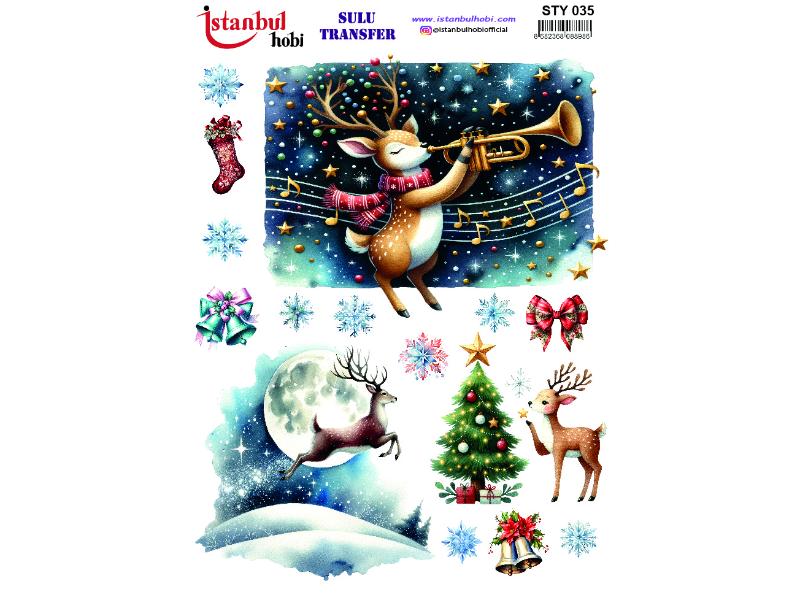Yılbaşı Sulu Transfer Kağıdı 25x35cm STY-035