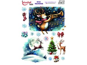 Yılbaşı Sulu Transfer Kağıdı 25x35cm STY-035