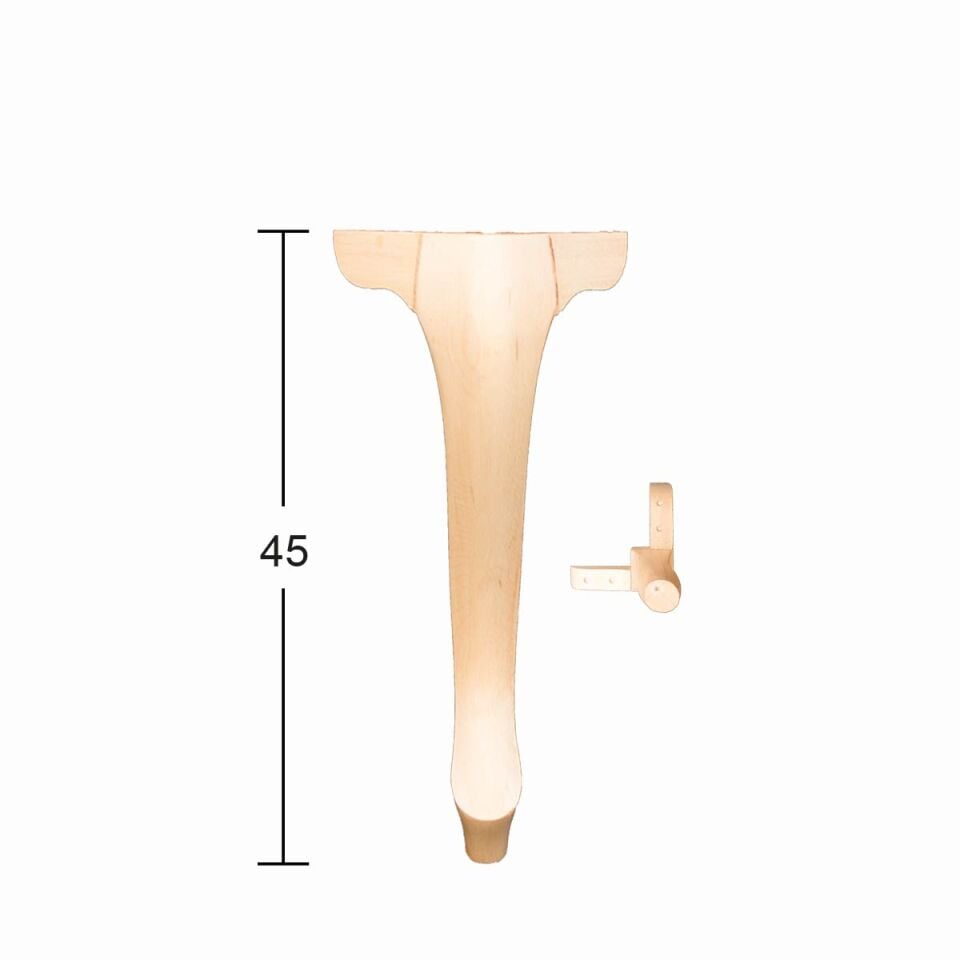 Ahşap Mobilya Ayağı 45cm Gürgen Ağacı FT06