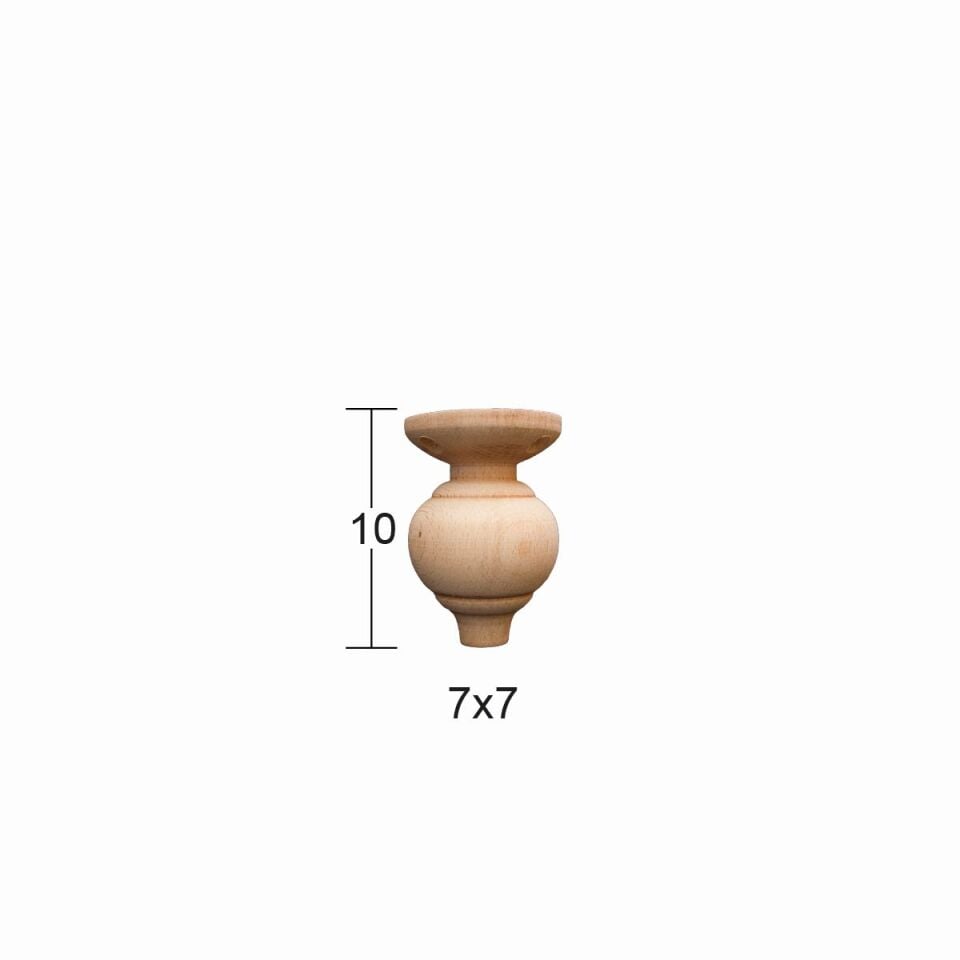 Ahşap Mobilya Ayağı 10cm Gürgen Ağacı FT08